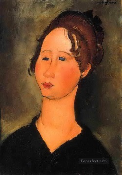 アメデオ・モディリアーニ Painting - ブルゴーニュの女性 1918年 アメデオ・モディリアーニ